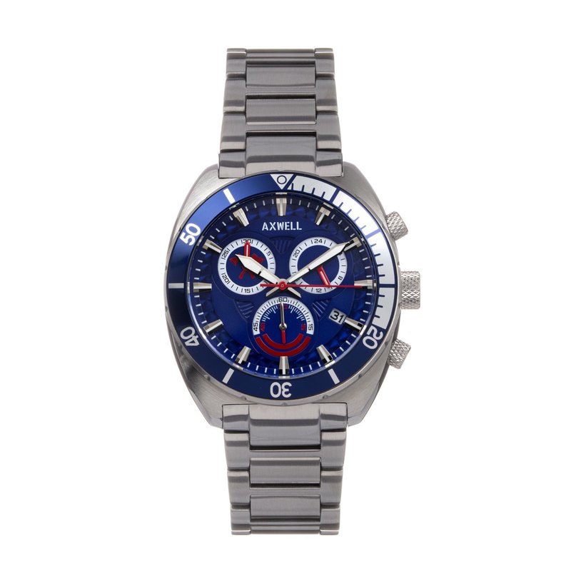 Shop Axwell Minister Chronograph Bracelet Watch W/date In Blue