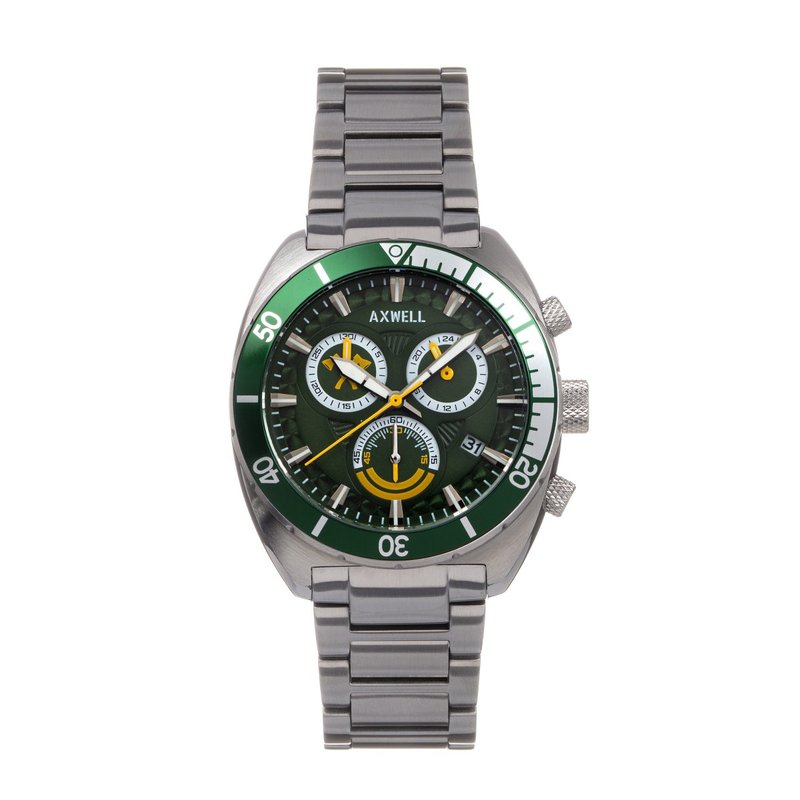Shop Axwell Minister Chronograph Bracelet Watch W/date In Green