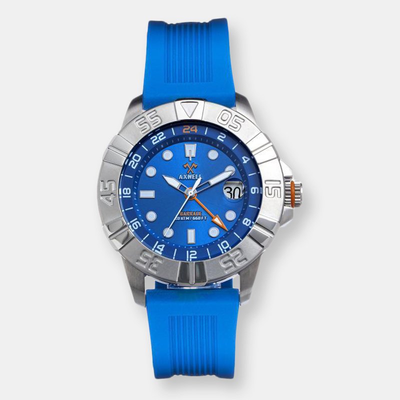 Axwell Barrage Strap Watch With Date In Blue