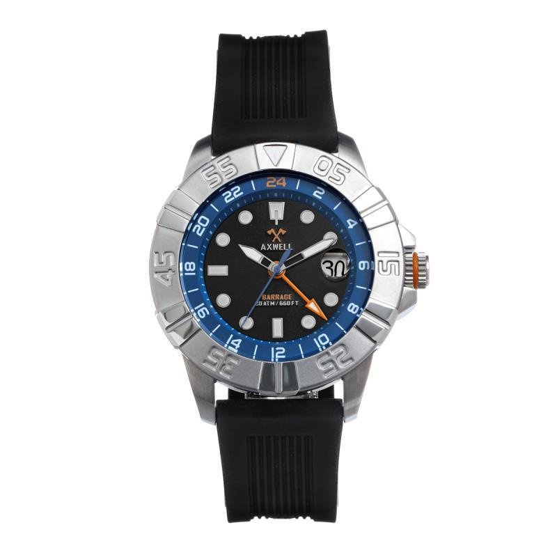Axwell Barrage Strap Watch With Date In Blue