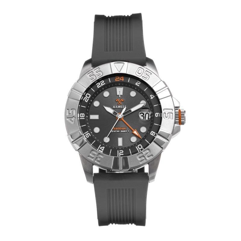 Shop Axwell Barrage Strap Watch With Date In Grey
