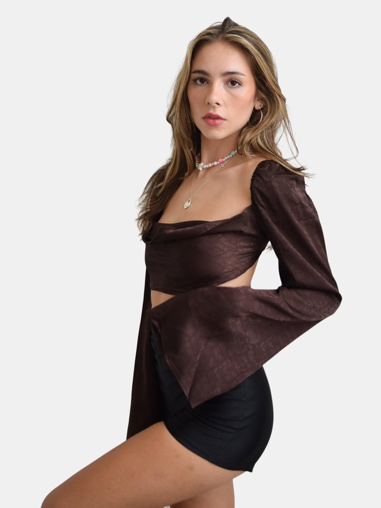Lily Crop Top - Chocolate