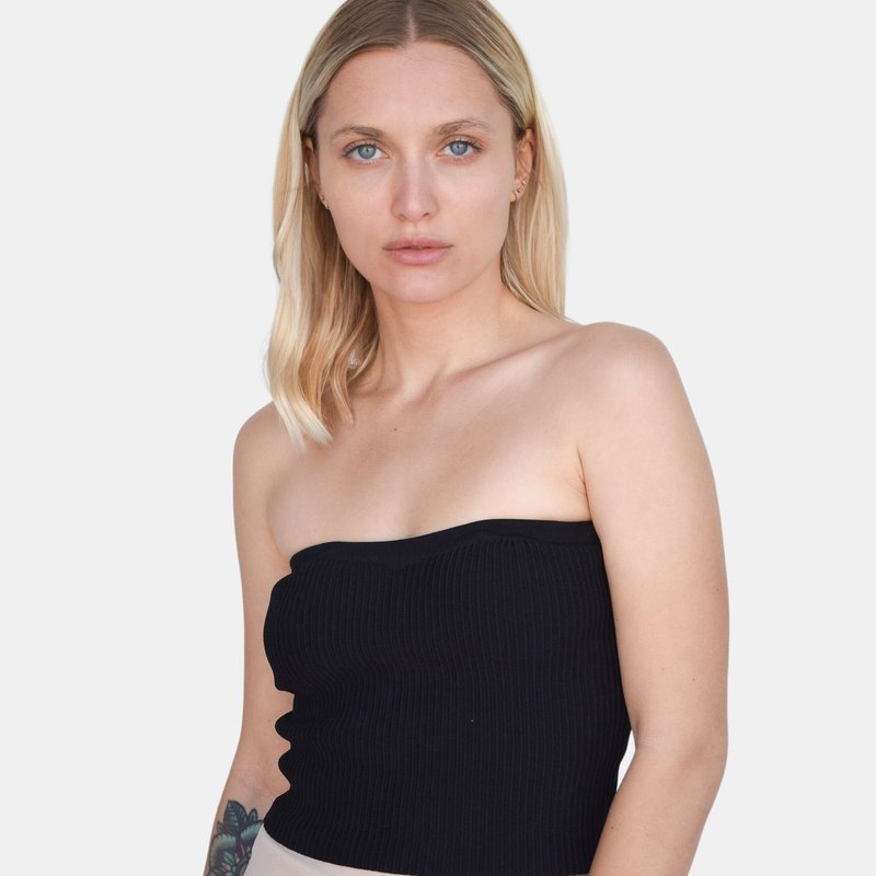 Aya Officials Sweetheart Tube Top In Black