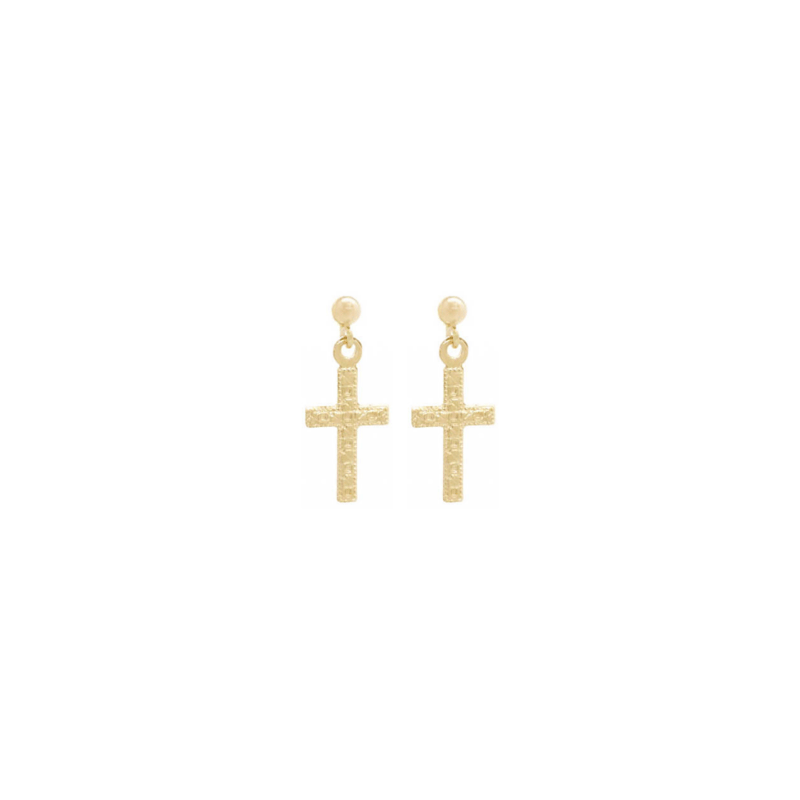Ayou Jewelry Cross Studs In Gold