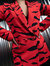 Azalea Wang Baby Please Don't Go Red Zebra Blazer Jacket