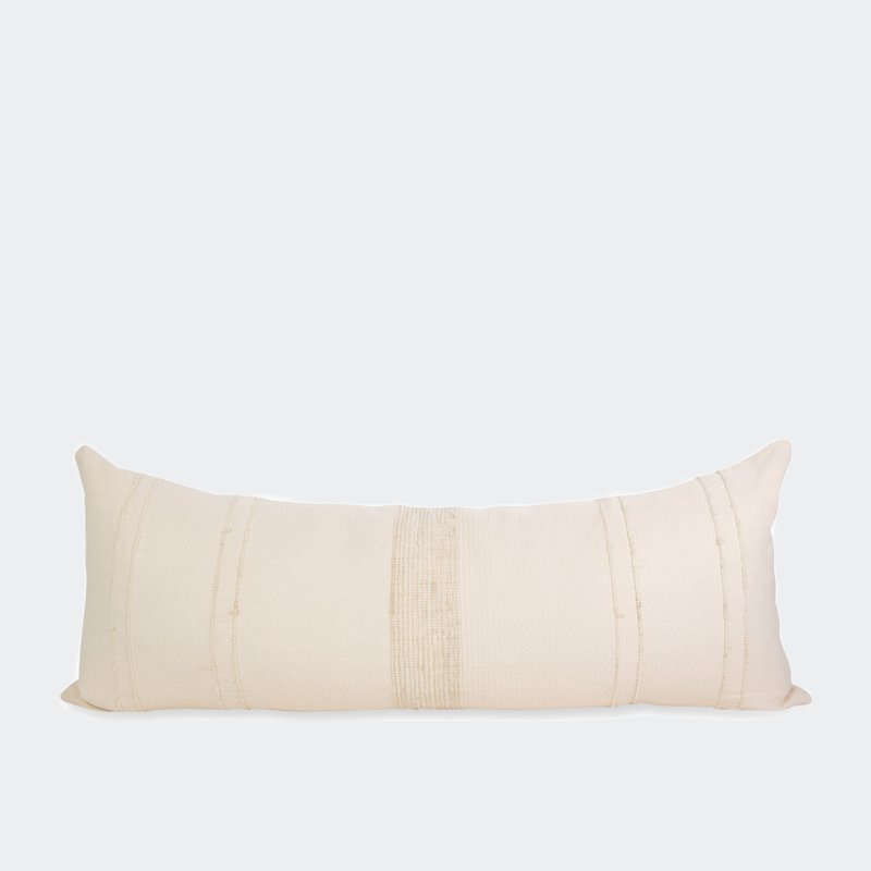 Azulina Bogota Lumbar Pillow Large In White