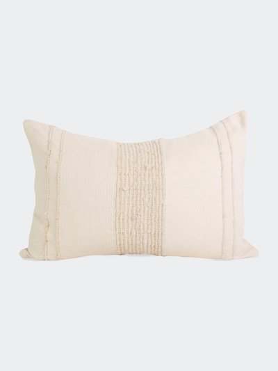 Azulina Bogota Lumbar Pillow Small - Ivory With Ivory Stripes product