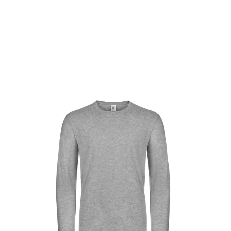 B&c Mens E190 Long Sleeve T-shirt (sport Gray) In Grey