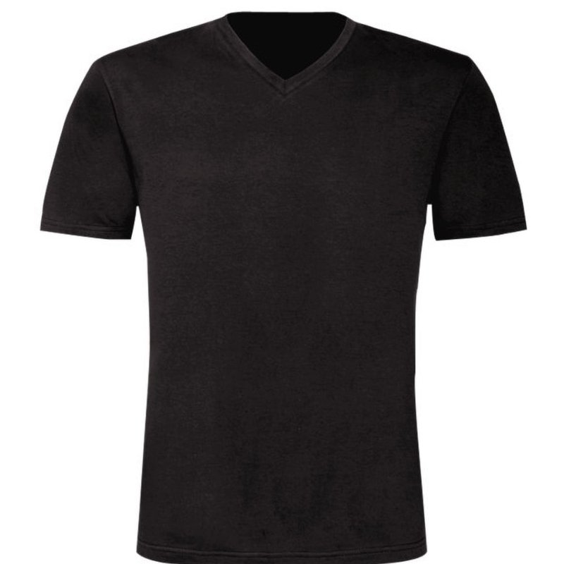 B&c Mens Exact V-neck Short Sleeve T-shirt (black)