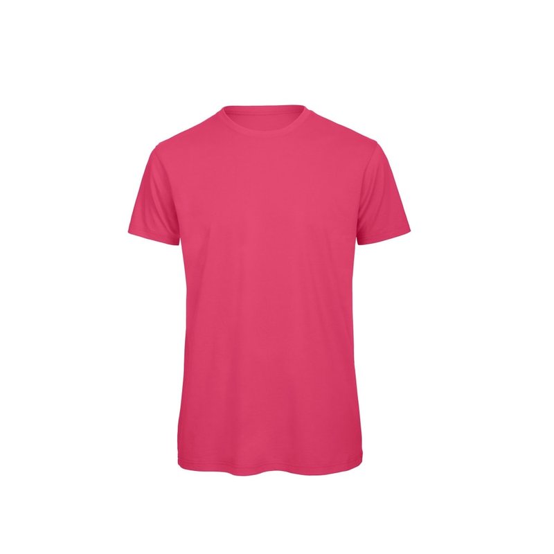 B&c Mens Favourite Organic Cotton Crew T-shirt (fuchsia) In Pink