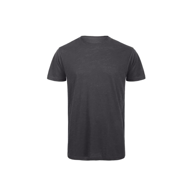 B&c Mens Favourite Organic Cotton Slub T-shirt (chic Anthracite) In Grey