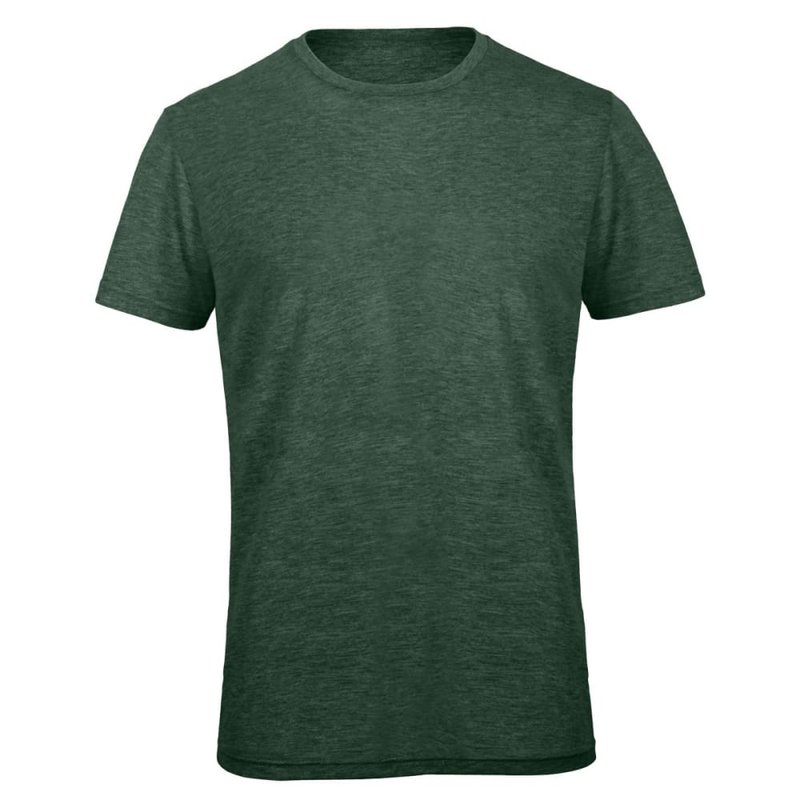 B&c Mens Favourite Short Sleeve Triblend T-shirt (heather Forest Green)