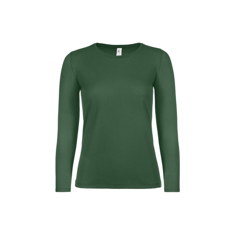 B&c Womens/ladies E150 Long Sleeve T-shirt (bottle Green)