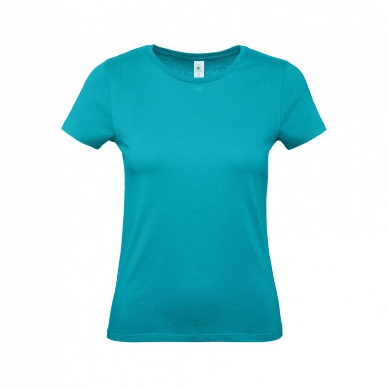 B&c Womens/ladies E150 T-shirt (real Turquoise) In Blue