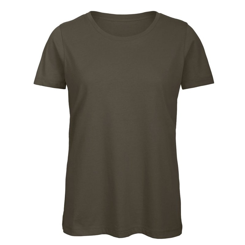 B&c Womens/ladies Favourite Organic Cotton Crew T-shirt (khaki) In Brown