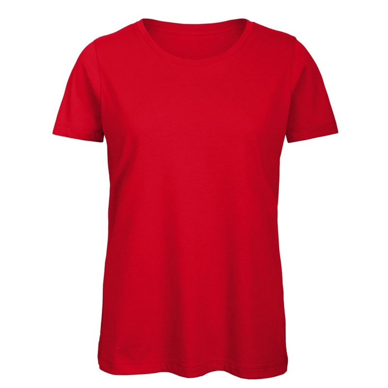 B&c Womens/ladies Favourite Organic Cotton Crew T-shirt (red)
