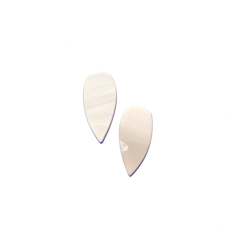 Babaloo Ava Statement Studs In White