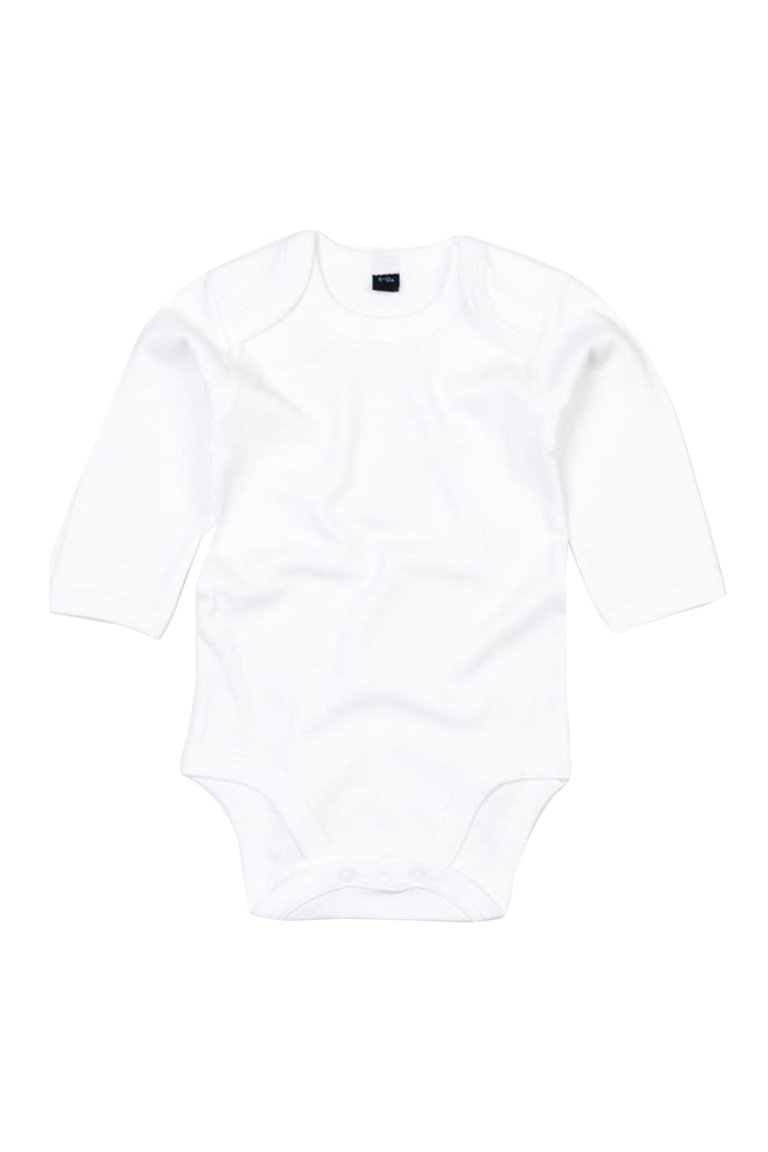 Babybugz Baby Unisex Organic Long Sleeve Bodysuit (White) - White