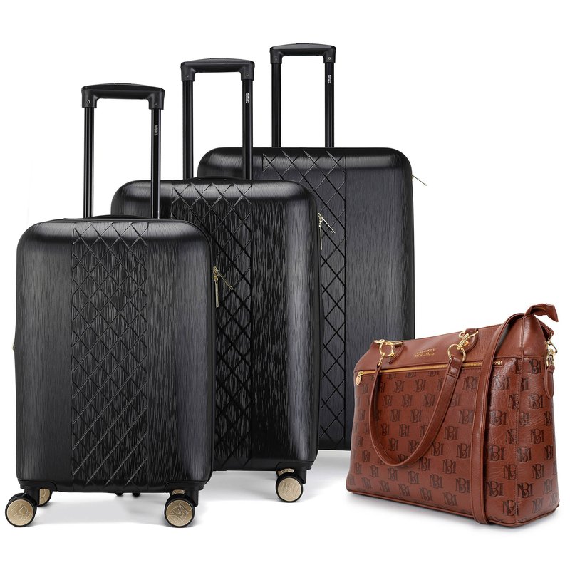 Badgley Mischka Luggage Diamond | Madalyn Classy Travel Bundle In Black