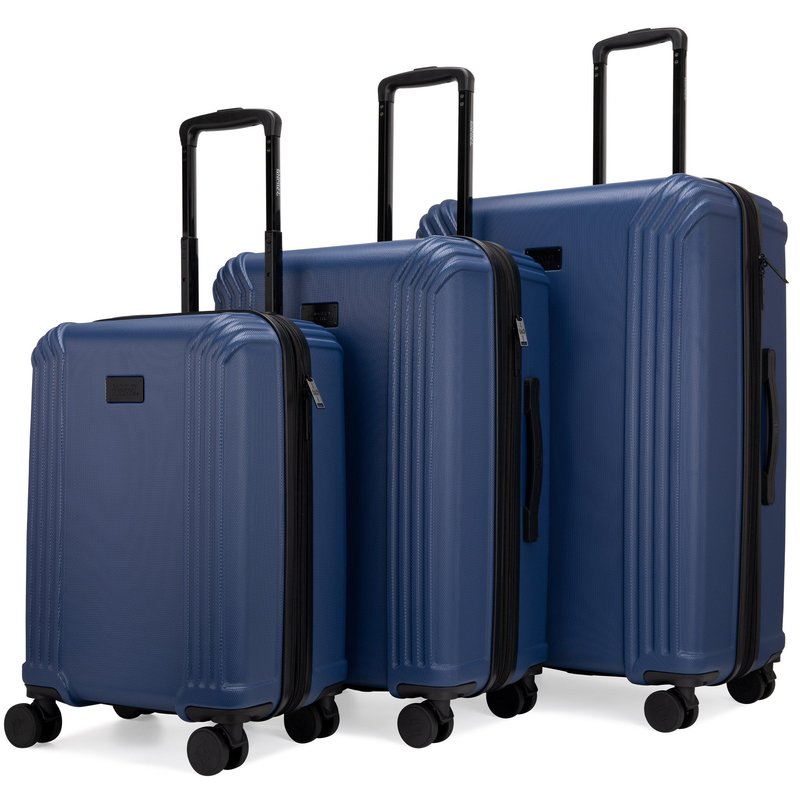 Badgley Mischka Luggage Evalyn 3 Piece Luggage Set In Blue