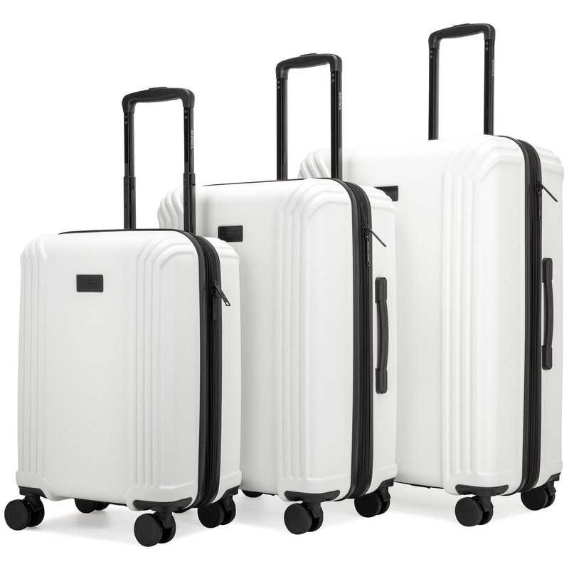 Badgley Mischka Luggage Evalyn 3 Piece Luggage Set In White