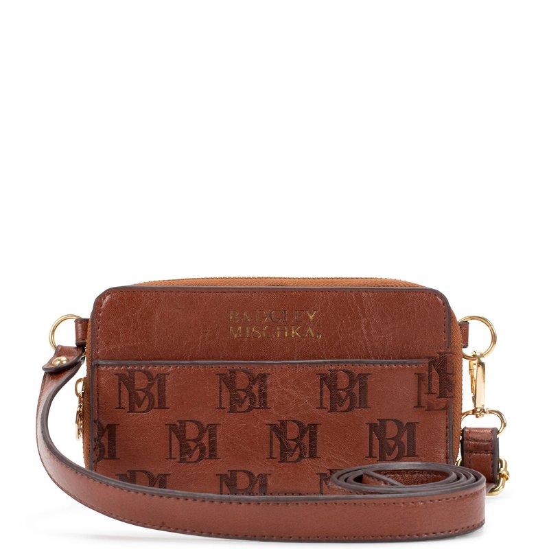 Badgley Mischka Madalyn Vegan Leather Belt Bag / Fanny Pack In Brown