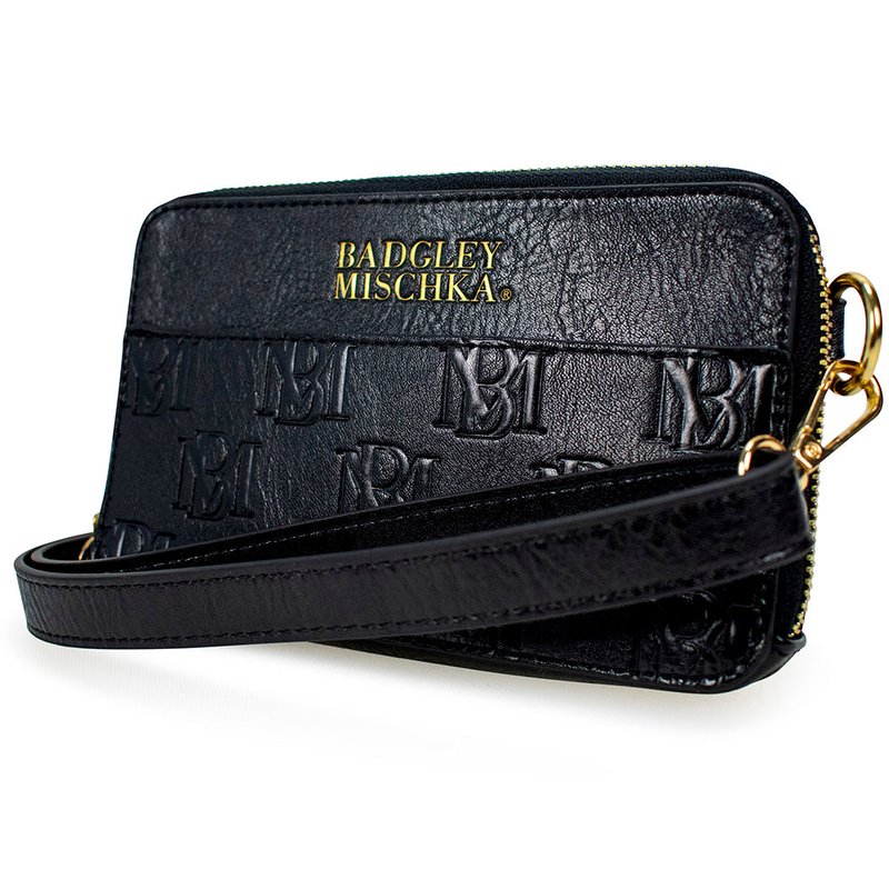Shop Badgley Mischka Madalyn Vegan Leather Belt Bag / Fanny Pack In Black