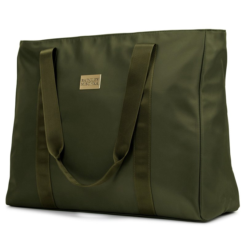 Badgley Mischka Luggage Uncomplicated Nylon Weekender Tote Bag In Green