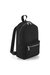 BagBase Metallic Zip Mini Backpack (Black/Silver) (One Size) - Black/Silver