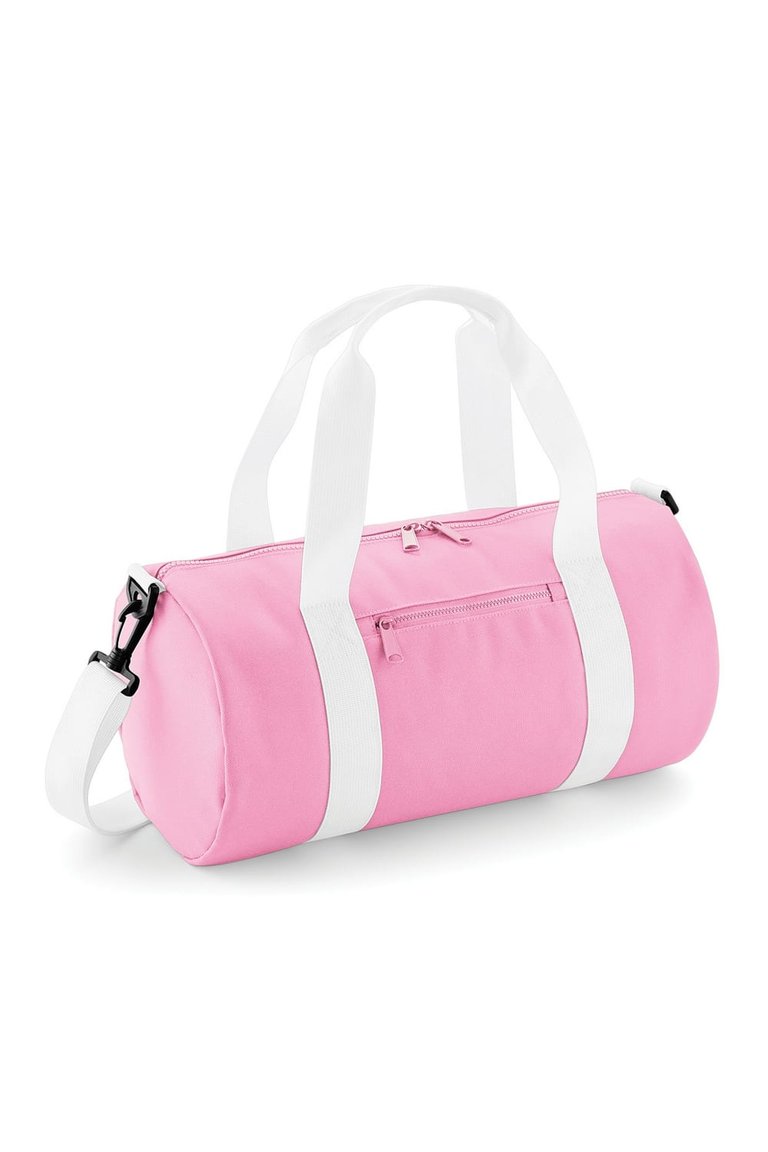 Bagbase Mini Barrel Bag (Classic Pink/White) (One Size) - Classic Pink/White