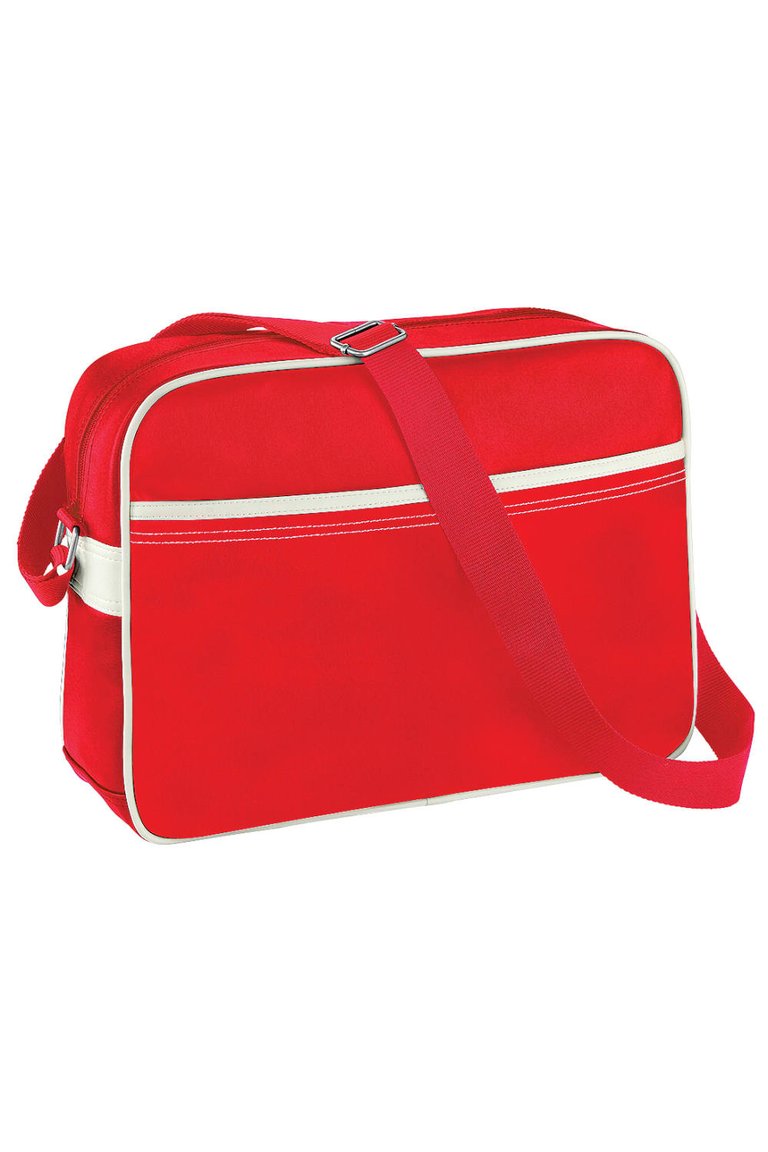 BagBase Original Airline Messenger Bag (12 Liters) (Pack of 2) (Bright Red/ Off White) (One Size) - Bright Red/ Off White