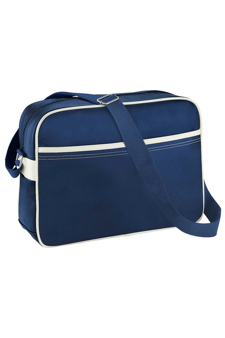 BagBase Original Airline Messenger Bag (12 Liters) (Pack of 2) (French Navy/ Off White) (One Size) - French Navy/ Off White