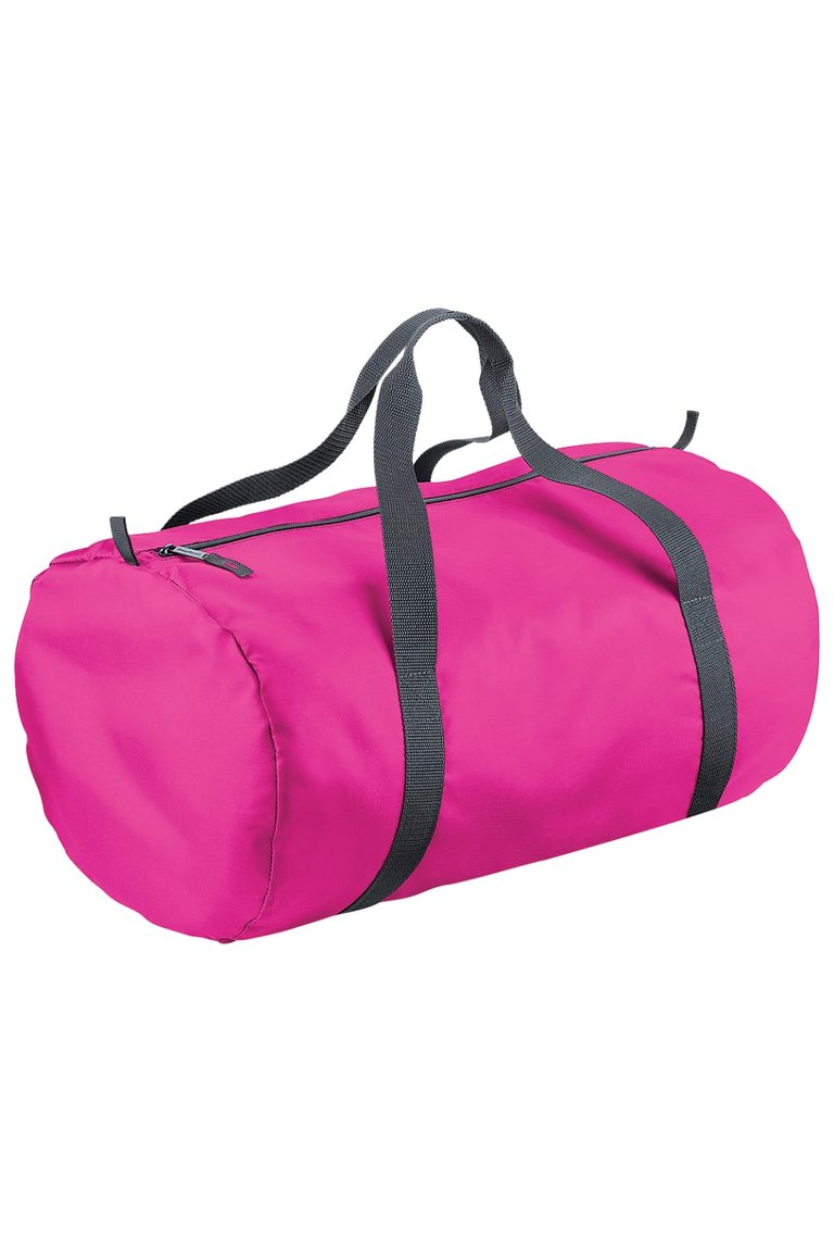 BagBase Packaway Barrel Bag/Duffel Water Resistant Travel Bag (8 Gallons) (Fuchsia) (One Size) - Fuchsia