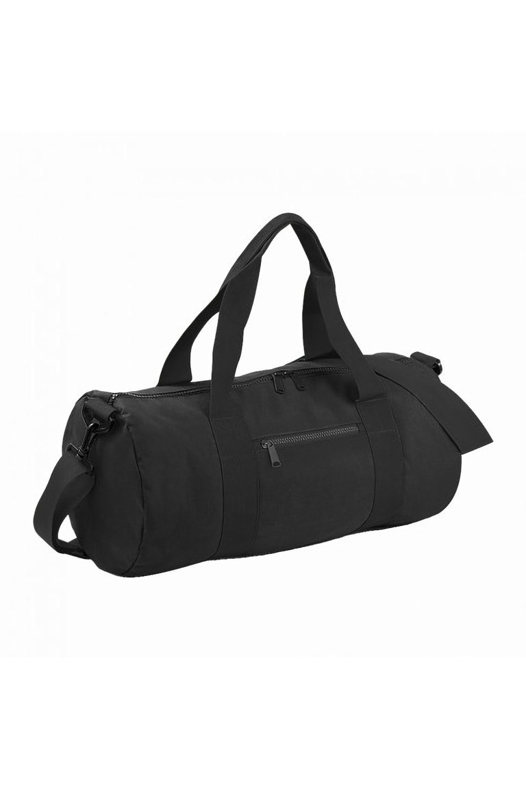 Bagbase Plain Varsity Barrel/Duffel Bag (5 Gallons) (Pack of 2) (Black/Black) (One Size)