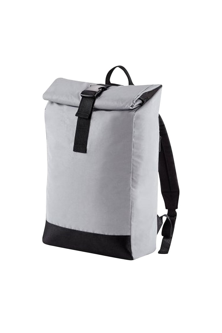 Bagbase Reflective Roll Top Knapsack (Silver Reflective) (One Size) - Silver Reflective