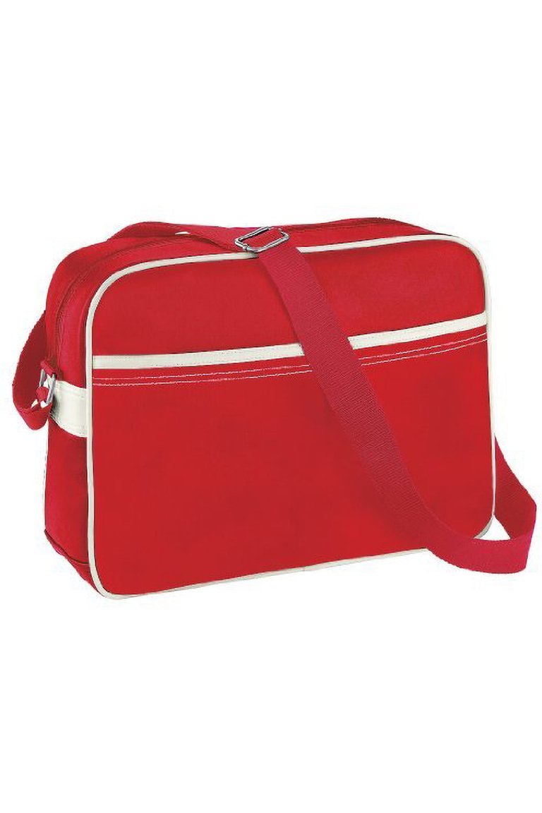Bagbase Retro Adjustable Messenger Bag (12 Liters) (Classic Red/White) (One Size)