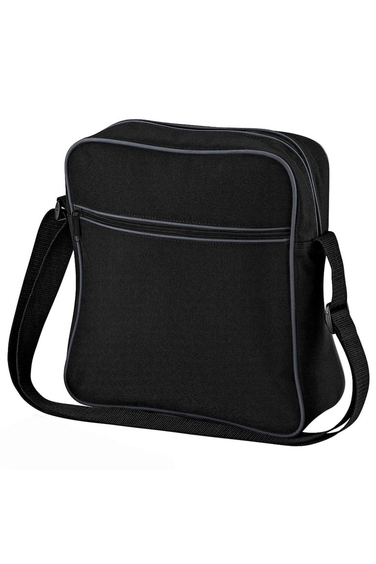 Bagbase Retro Flight / Travel Bag (1.8 Gallons) (Black/White) (One Size) - Default Title
