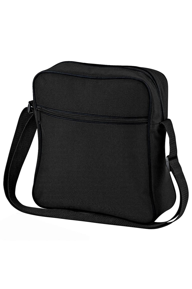 Bagbase Retro Flight / Travel Bag (1.8 Gallons) (Pack of 2) (Black/Dark Graphite) (One Size) - Black/Dark Graphite