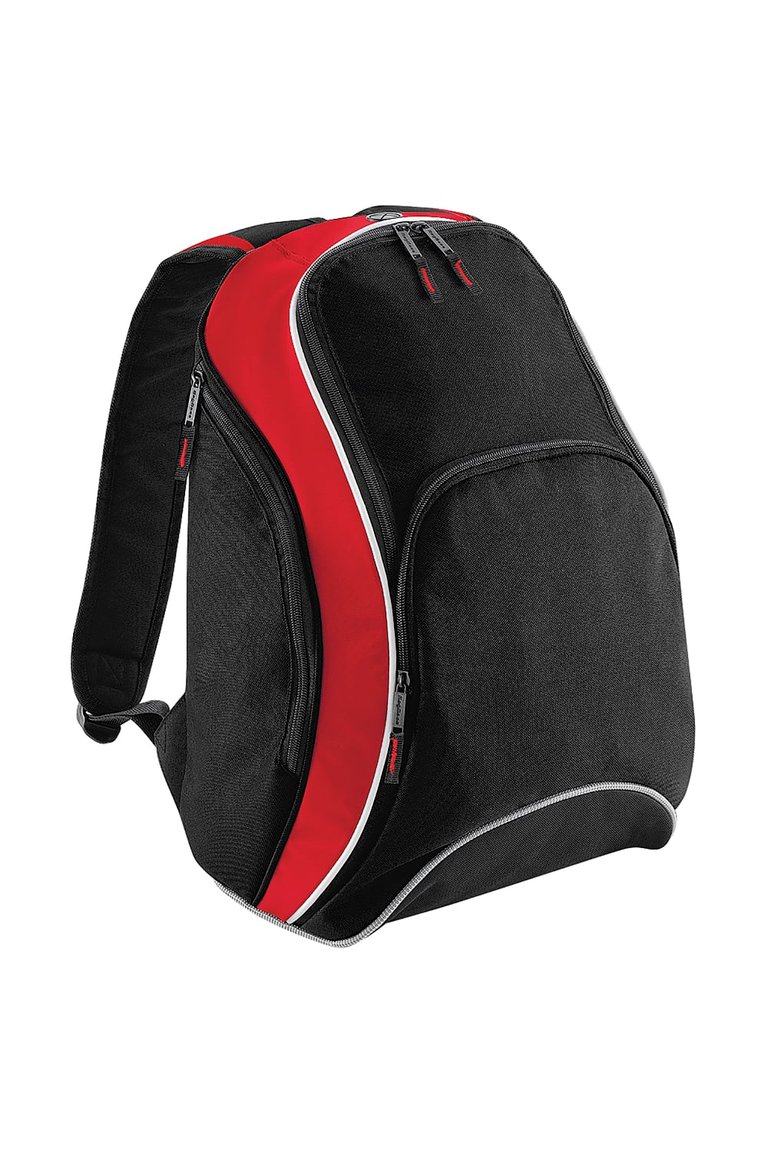 Bagbase Teamwear Backpack / Rucksack (21 Liters) (Pack of 2) (Black/Classic Red/White) (One Size) - Black/Classic Red/White