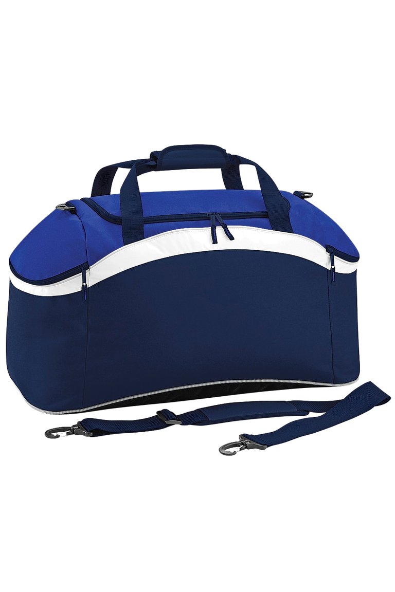 BagBase Teamwear Sport Holdall / Duffel Bag (54 Liters) (French Navy/ Bright Royal/ White) (One Size) - French Navy/ Bright Royal/ White