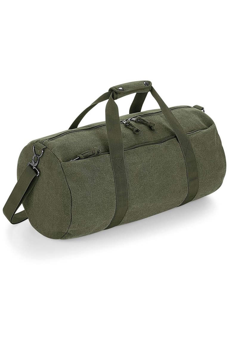 Bagbase Vintage Canvas Barrel Bag (Vintage Military Green) (One Size)