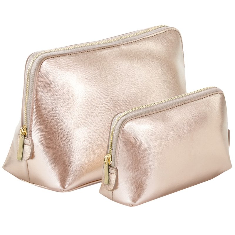 Bagbase Boutique Leather-look Pu Toiletry Bag In Gold