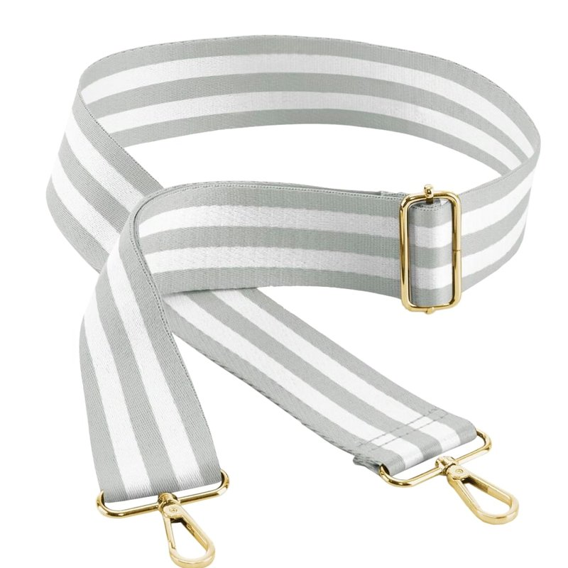 Bagbase Boutique Striped Adjustable Bag Strap In White