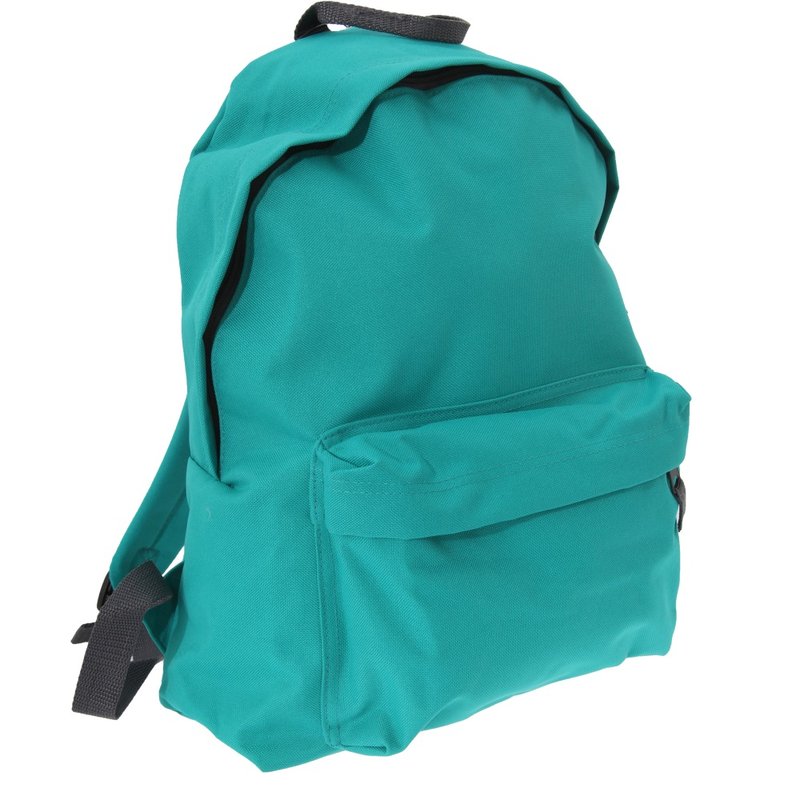 Bagbase Fashion Backpack / Rucksack (18 Liters) (emerald/graphite Gray) In Green
