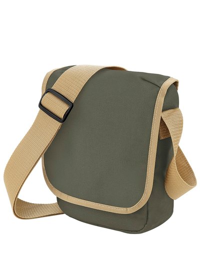 Bagbase Mini Adjustable Reporter / Messenger Bag 2 Liters - Olive/Caramel product