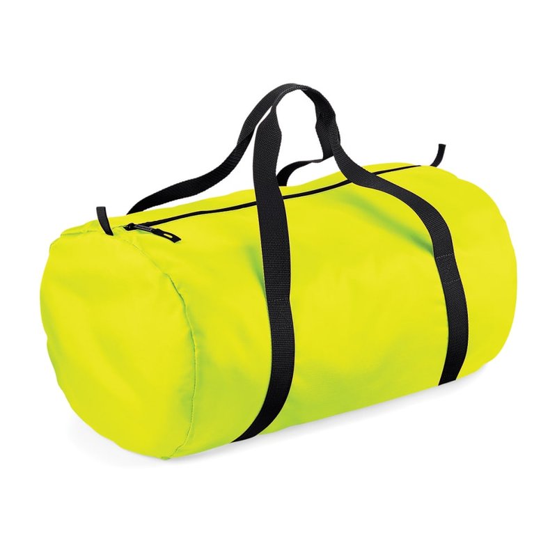 Bagbase Packaway Barrel Bag/duffel Water Resistant Travel Bag (8 Gallons) (fluorescent Yellow/ Black