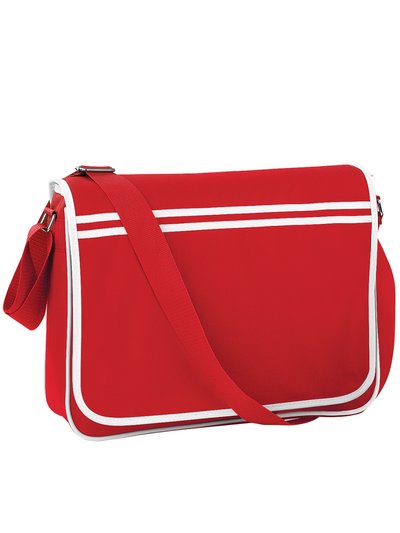 Bagbase Retro Adjustable Messenger Bag 12 Liters - Classic Red/White product
