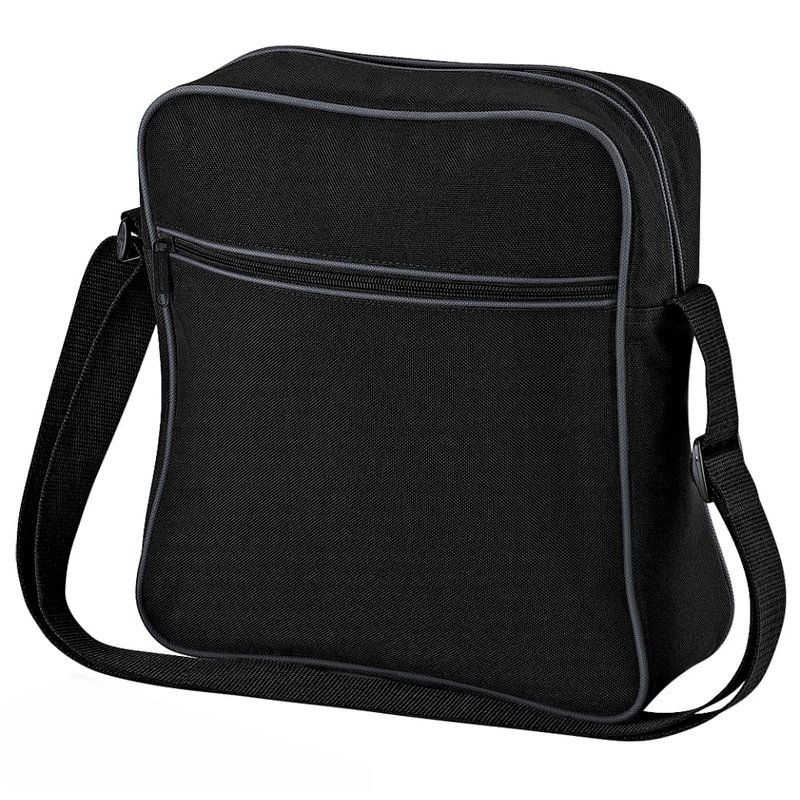 Bagbase Retro Flight / Travel Bag (1.8 Gallons) In Black