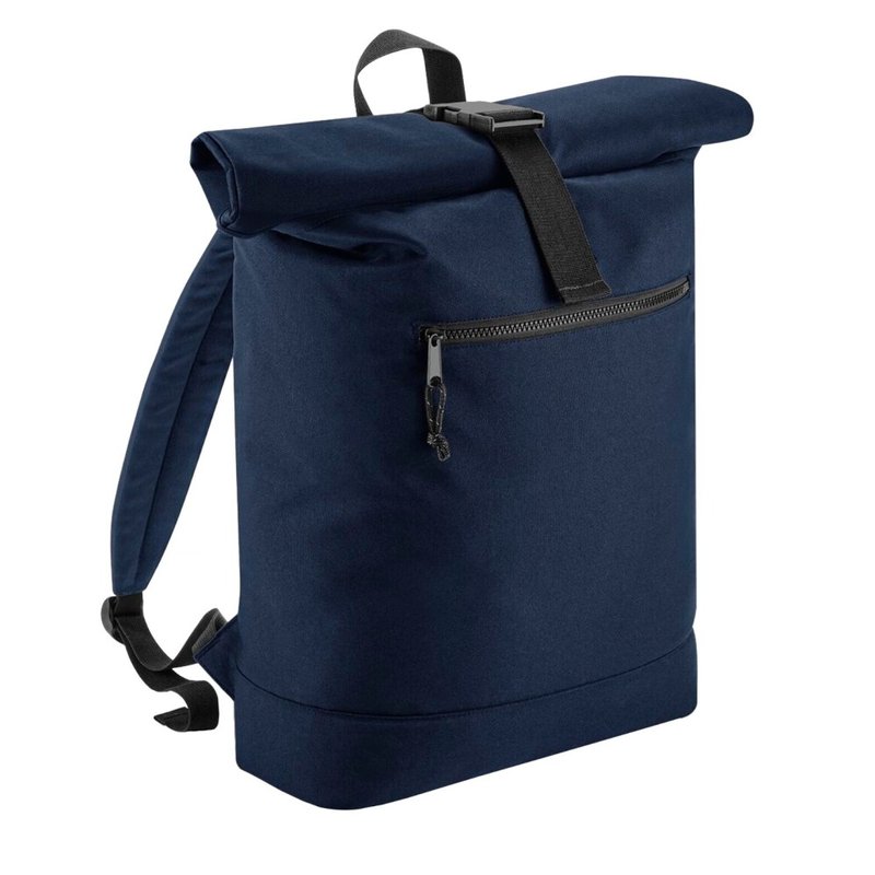 Bagbase Roll Top Recycled Knapsack In Blue