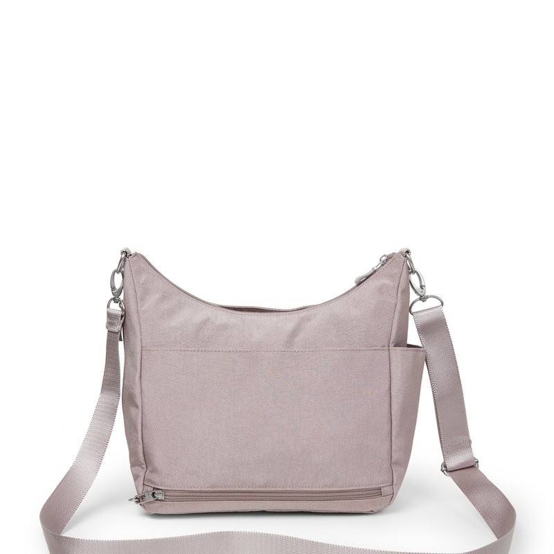 Shop Baggallini Women's Modern Everywhere Hobo Crossbody Bag With Wristlet In Pink
